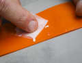 Before sealing, the defective area is cleaned with an alcohol patch. It should be absolutely clean and dry