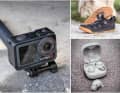 DJI Osmo Action 5 Pro, Canyon Scampr and Sony LinkBuds Fit