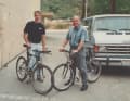 Kalle Nicolai with designer pope Horst Leitner (Horst link!) at AMP Reseach in the early 90s.