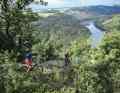 Saar und Mosel können auch Schleifen, aber nicht so spektakulär wie die Saale in Thüringen. Hier der Blick von der Teufelskanzel.