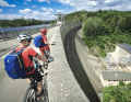Not pretty, but impressive: the dam walls along the tour.