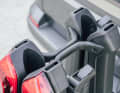 The folded rails form a practical carrying handle