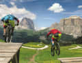 Wie wichtig sind gebaute Bike-Stunts, wie hier im Bikepark Trentino?