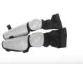 Hard-shell knee pads from the early days of gravity biking.