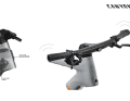 The V2X system, including the GPS antenna and other components, is housed in the head tube area. Feedback is provided acoustically, via a smartphone or through the handlebars.