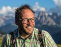 Landlord David Piazza spends nine months of the year at the Raschötzhütte - or as the Ladins say, the Ütia de Resciesa.