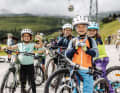 Glückliche Gesichter bei den Family Bike Vibes in Arosa.