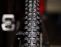 The tyre tread is designed to work on both the front and rear wheels.