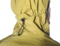 The hood of the Ion jacket only fits under the helmet, but can be adjusted with a drawstring