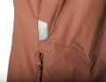 There is some reflective material at the back and a pocket that also functions as a pannier