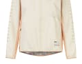 The rain jacket for women is available in smoke white and black.