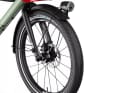 The balloon tyres cushion the ride on uneven roads.