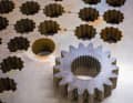 Cut: gear wheel laser-cut from steel on site for a functional model. Plastic prototypes from the 3D printer would crumble too easily.