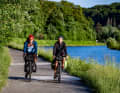 The pilgrimage route on Eurovelo 3 often runs along rivers or former railway lines without any significant gradients.