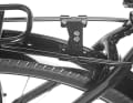 Extremely laterally rigid luggage carrier thanks to "The Brace".