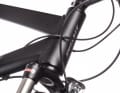A tapered head tube and a tapered steerer tube give the Stevens outstanding stability at the steering head.