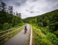 A touring cyclist's dream: a well-developed cycle path on a former railway line
