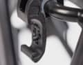 Bag hooks should sit as firmly and securely as possible on the luggage carrier strut.