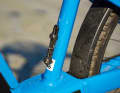 We did not use the factory-fitted magnetic Fidlock bottle holder, which only works with special bottles.
