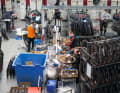Most wheels are spoked by machines and completed by hand.