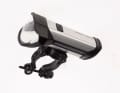 Busch & Müller Ixon Rock; rechargeable front light with handlebar clamp; Li-Ion battery, 3,350 mAh; 1,500 mAh can be used as a power bank; USB charging time: 3 h; light duration: 5:20 h*; 155 g; 99 Euro