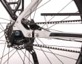 Kalkhoff uses the interrupted chainstay to install the closed belt in the rear triangle.