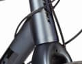 Tapered head tubes and fork steerer tubes such as on the Stevens Strada 1000 significantly increase frame stability and steering precision.