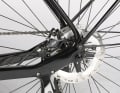 High quality: XT brake calliper and stand mount neatly integrated into the dropout on the Storck Urban CTS.
