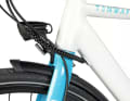 The front headlight is supplied with power from the drive battery.