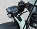 The front light provides a narrow beam, but one that is still useful on unlit roads.