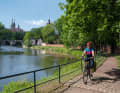 Historic backdrop: along the Saale river with a view of Merseburg Castle and cathedral