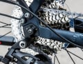The Microshift derailleur works less precisely and crisply than a comparable Shimano or SRAM derailleur.