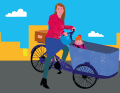 The cargo bike | Illustration: Dorothea Pluta