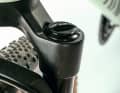 Well sprung: The meagre three centimetres of suspension travel is effective because it can be precisely adjusted using air pressure.