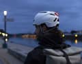 ... and a rear light on the helmet can provide additional visibility.