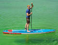 1. about one to two hand widths above head height is the optimum length for touring paddling. The hand can be laid down at an angle and relaxed. A paddle that is too long puts strain on the shoulder; if the paddle is too short, the blade is not dipped deep enough.
