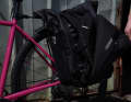 In no time at all, the cycle bag turns into a rucksack
