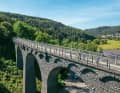 Highlight on the railway cycle path: viaduct near Daun on the Maare-Moselle cycle path.