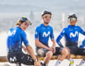 Team Movistar shows the jersey for 2024