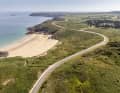 A love of bends: the coastal road winds its way to Cap Fréhel near Plevénon