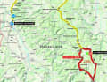 Die Karte zur 2. Etappe des Criterium du Dauphine 2023