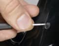 However, if there is damage to the surface, repair it as quickly as possible. Use a fine screwdriver to completely remove loose areas of paint.