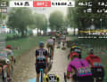 The different groups on the left, power, slipstream and kilometre display at the top, and the stage profile on the right: the riding menu is clear and well structured.