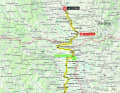 The map for stage 3 of the Criterium du Dauphine 2023