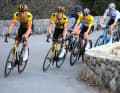 Die 81. Auflage von Paris-Nizza wird zum Duell der Tour-Sieger der beiden vergangenen Jahre. Tadej Pogacar setzt sich am Ende gegen Jonas Vingegaard durch. Hier die 7. Etappe, 11. März 2023.
