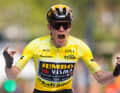 Ungewöhnlich früh in der Saison setzen alle Top-Stars ihre Duftmarken. Tour-Sieger Jonas Vingegaard gewinnt die Baskenland Rundfahrt eindrucksvoll. Hier der Sieg auf der 4. Etappe am 6. April 2023.