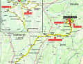 Die Karte zur 5. Etappe des Criterium du Dauphine 2023