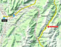 The map for stage 7 of the Criterium du Dauphine 2023
