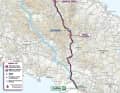 Die Karte der 7. Etappe des Giro d'Italia