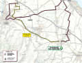 The map of the 9th stage of the Giro d'Italia